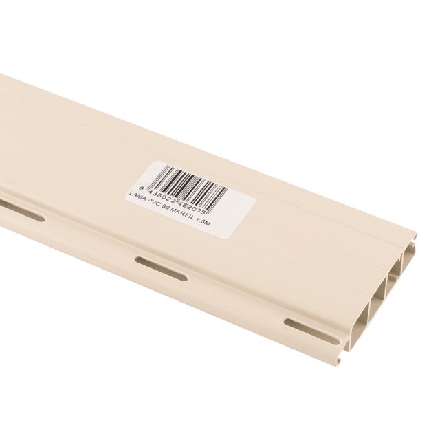 LAMA PARA PERSIANA PVC 50  MM MARFIL. 2 M