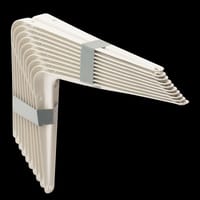 ESCUADRA PALOMILLA CON NERVIO BLANCA 150 X 200  MM. 10 UDS - 1