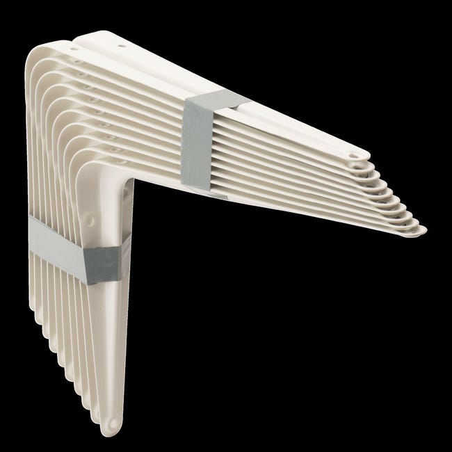 ESCUADRA PALOMILLA CON NERVIO BLANCA 150 X 200  MM. 10 UDS - 1