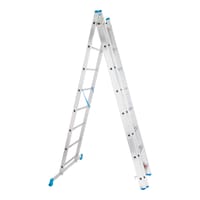 ESCALERA METÁLICA TRANSFORMABLE DE ALUMINIO 8+8+8 PELDAÑOS - 1