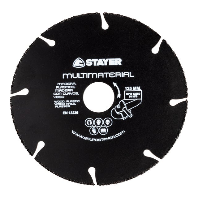 DISCO AMOLADORA CORTE MULTIMATERIAL 125MM STAYER