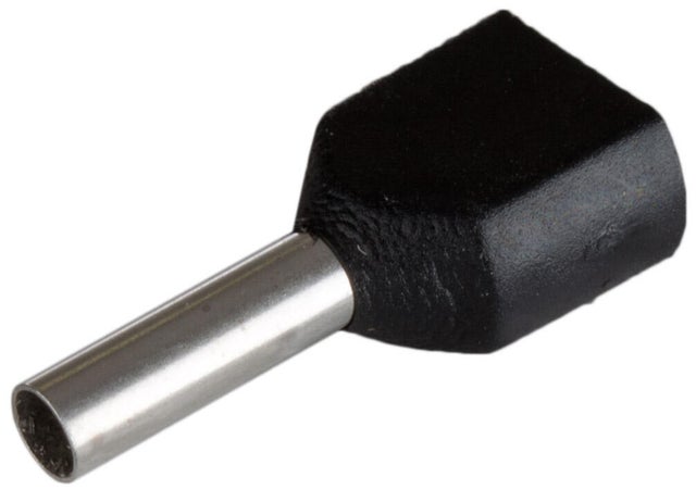 50 UD PUNTERA HUECA DOBLE NEGRO 2X1.5 / 8 MM