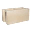 BLOQUE DE HORMIGÓN LISO CREMA 39X19X19 CM - 1