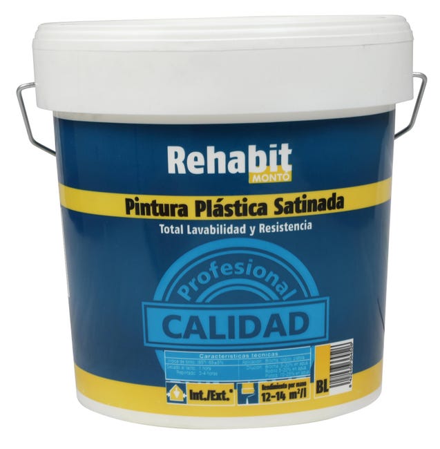BASE  PINTURA PLASTICA INTERIOR/EXTERIOR  SATINADA REHABIT 12L TONOS MEDIOS - 1