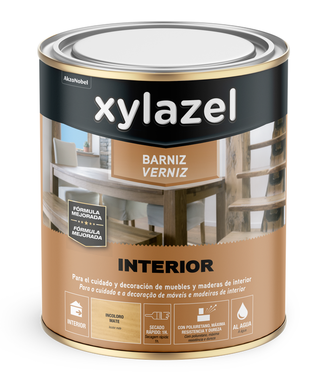 BARNIZ ACRILICO SATINADO XYLAZEL 750ML INCOLORO