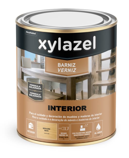 BARNIZ ACRILICO SATINADO XYLAZEL 750ML INCOLORO - 1