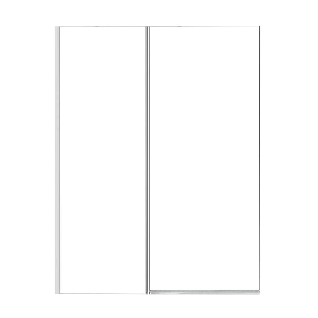 BIOMBO DE BAÑERA 1 HOJA FIJA + 1 HOJA ABATIBLE ADAK 45+60X145CM CROMO