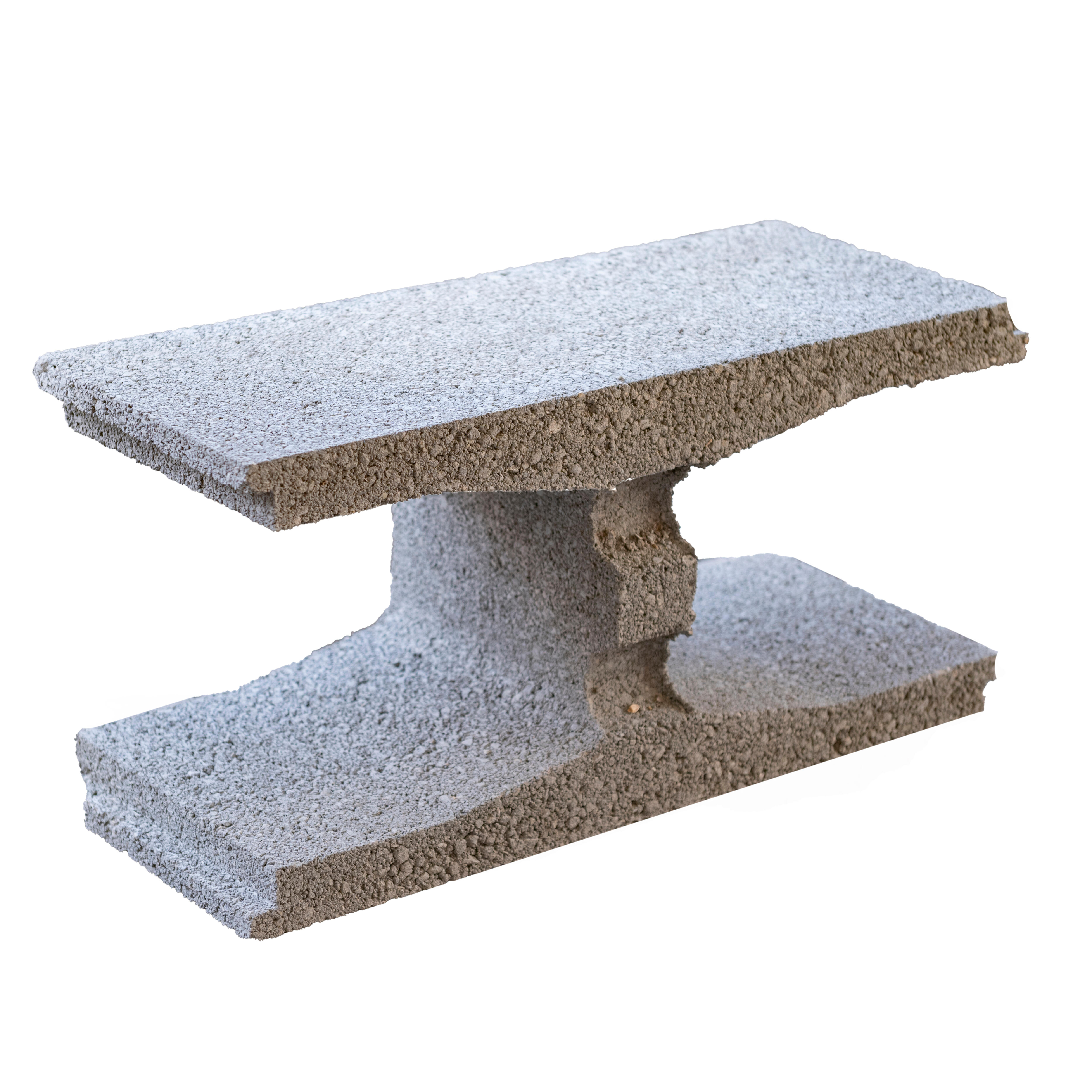 BLOQUE DE HORMIGÓN EN H GRIS  50X20X25 CM - 3