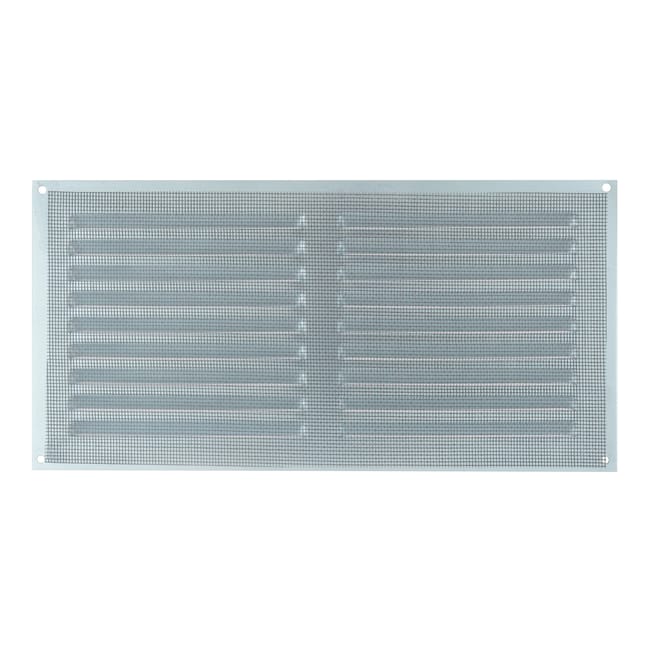 REJILLA DE VENTILACION CON MOSQUITERA SOBREPONER ALUMINIO BLANCO 15 X 30 CM ESPESOR 0.8  MM - 1