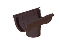 BAJANTE CENTRAL DOBLE VOLUTA MARRÓN - 1