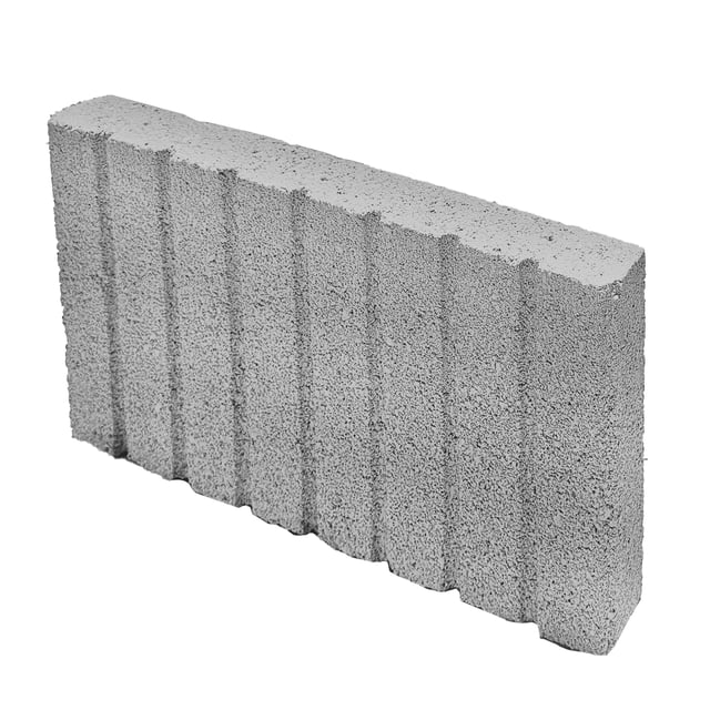 CUBREMUROS PLANO RANURADO GRIS 40X20X4 CM