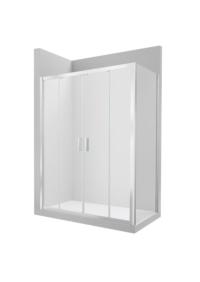 MAMPARA DE DUCHA LATERAL FIJO ROCA URA NEW 80CM PLATA