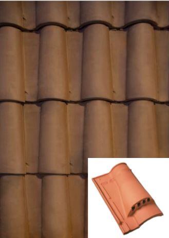 TEJA CERÁMICA DE VENTILACIÓN S10 MARRÓN