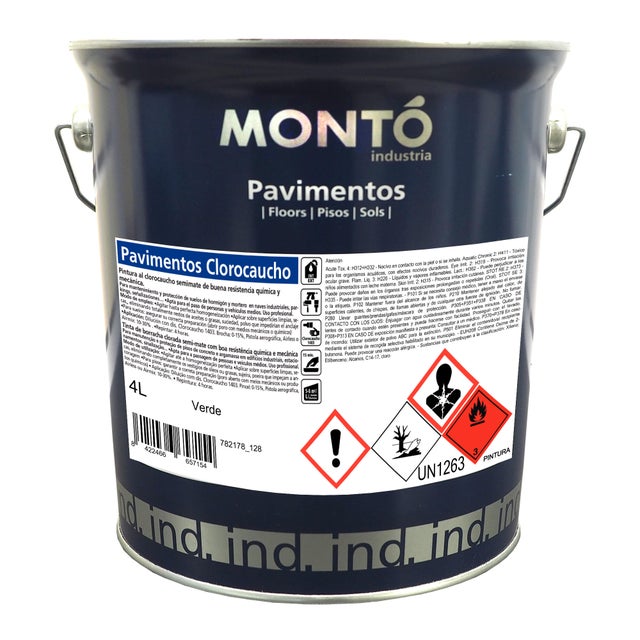 PINTURA SUELOS CLOROCAUCHO 4L VERDE