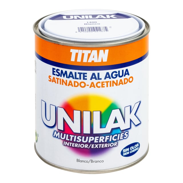ESMALTE ACRILICO SATINADO MULTIADHERENTE  UNILAK 4L NEGRO