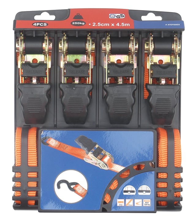 CORREA ESTIBA CON TENSOR L 4.5M 4UDS