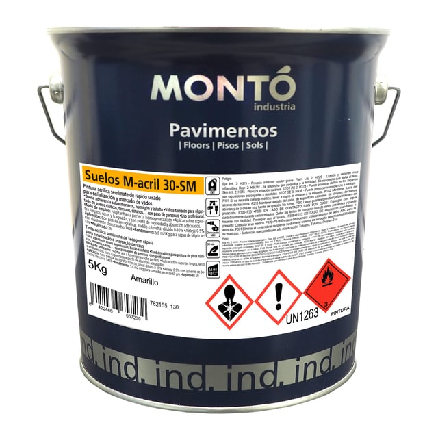 PINTURA SEÑALIZACIÓN Y PARKING 5KG AMARILLO