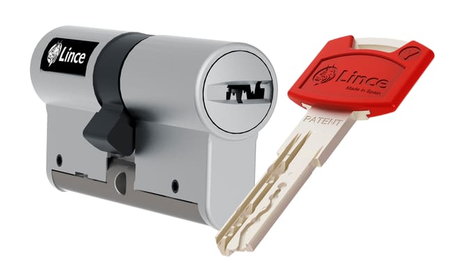 CILINDRO TRIPLE BLOQUEO  30 X 30 MM C7 NIQUELADO LINCE - 1