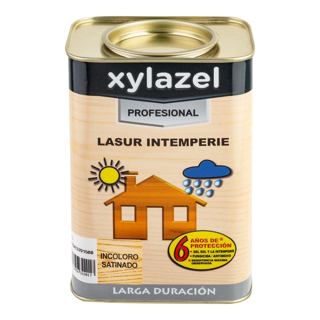 LASUR SINTÉTICO SATINADO  XYLAZEL 4L INCOLORO - 1