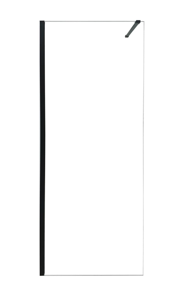 MAMPARA DE DUCHA FRONTAL FIJA CARIBE PRO 100CM NEGRO