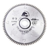 DISCO DE WIDIA CORTE ALUMINIO 250MM Z80 STAYER - 1