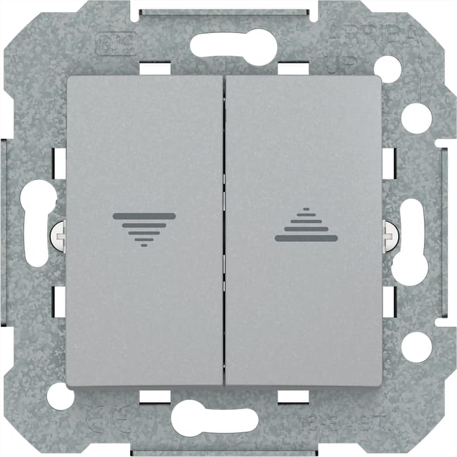 INTERRUPTOR PERSIANA SERIE VIVA PLATA - 1