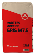 MORTERO SECO GRIS M7,5 AYMAR 25 KG