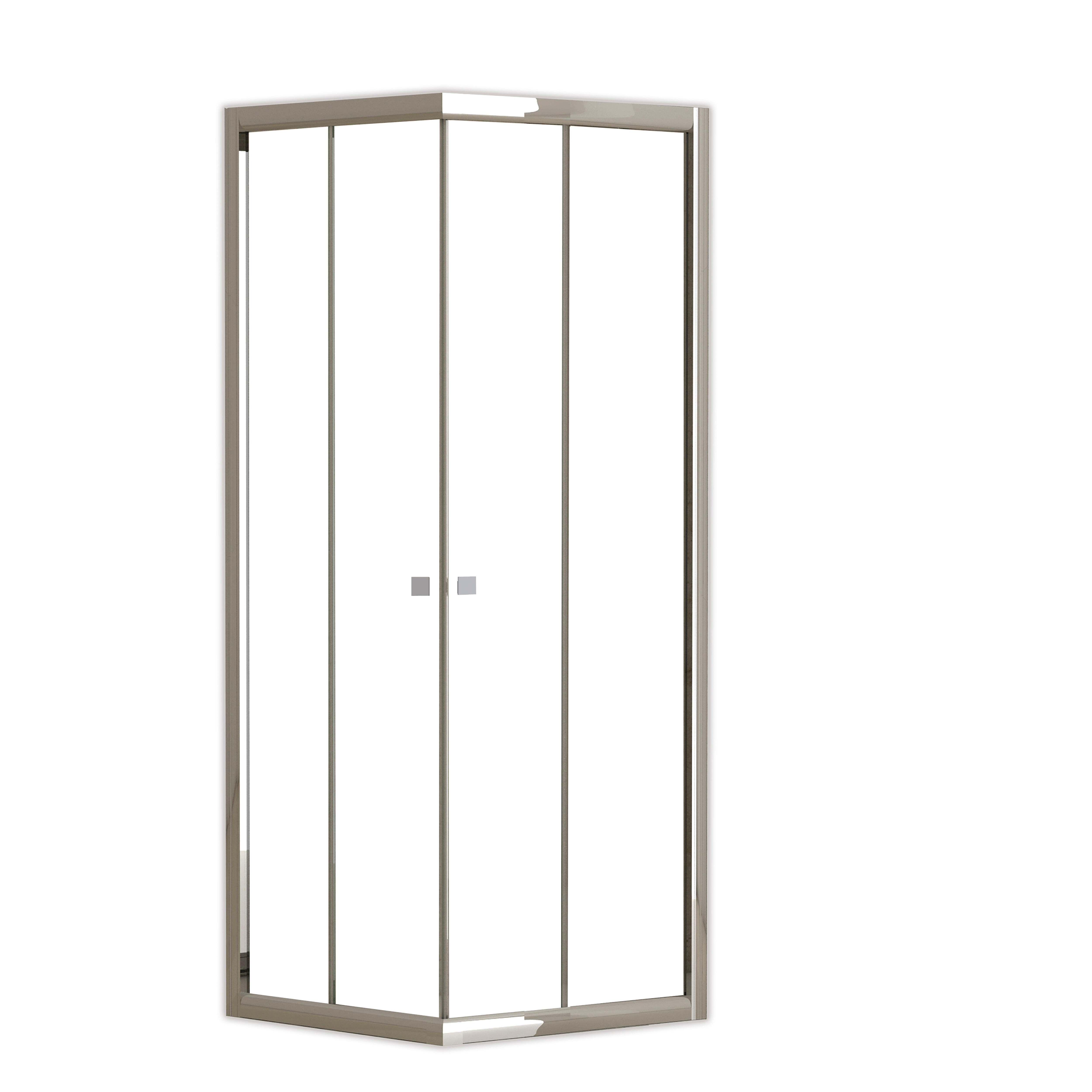 MAMPARA DE DUCHA RECTANGULAR CORREDERA CATANIA PRO 80X80CM CROMO - 2