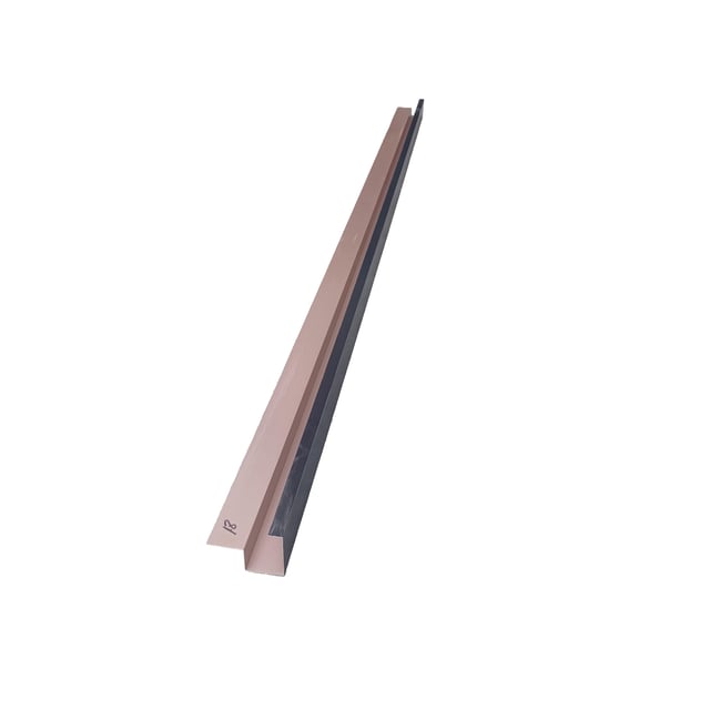 REMATE CANALETA LATERAL DERECHO ALUMINIO NEGRO 2 M