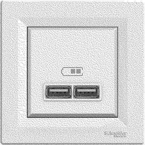 TOMA DOBLE USB MONOBLOCK SERIE ASFORA BLANCO
