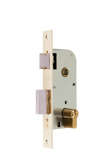 CERRADURA EMBUTIR PARA PUERTA DE MADERA 40  MM. NIQUELADA 1301 MCM - 1