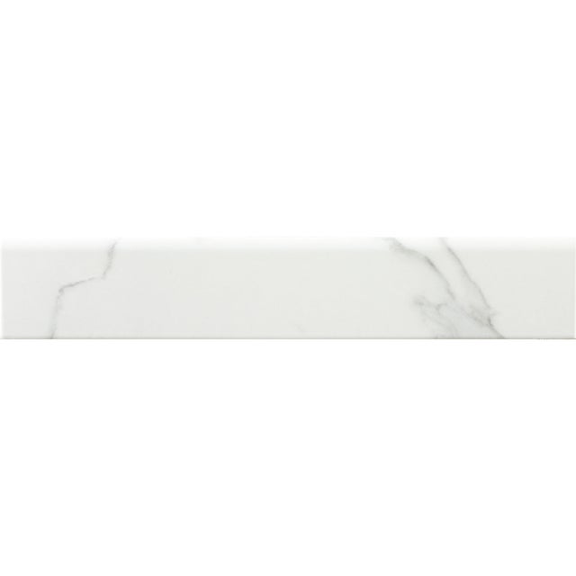 RODAPIE CERAMICO 8X45CM MARMOL BLANCO MATE. PACK 4 UNIDADES.