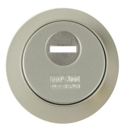 ESCUDO DE SEGURIDAD REDONDO PARA CERRADURA ACABADO EN ACERO MCM - 1