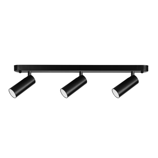 FOCO 3 LUCES LOGOS 3X3.7W NEGRO LUZ CALIDA