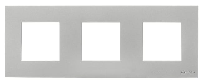 MARCO TRIPLE BASICO SERIE ZENIT PLATA - 1