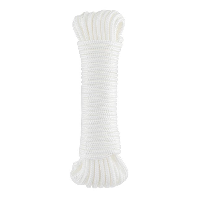 CORDON  POLIPROPILENO 4  MM. 10 M BLANCO ROMBULL
