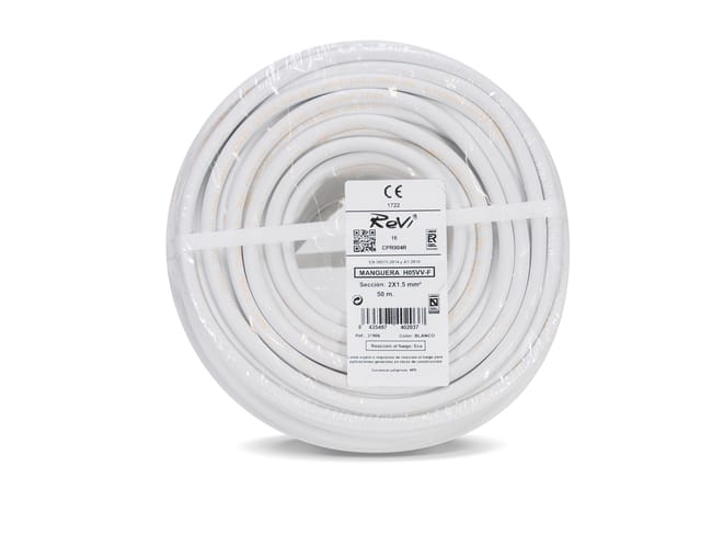 CABLE ELÉCTRICO H05VV-F 2X1.5MM2 BLANCO 50M - 1