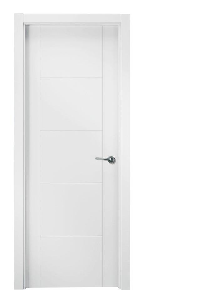 PUERTA INTERIOR EN BLOCK LACADA BLANCA VT6 62,5 CM DERECHA