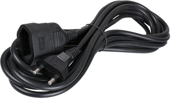 PROLONGADOR CABLE 2X1MM2 5 METROS NEGRO - 1