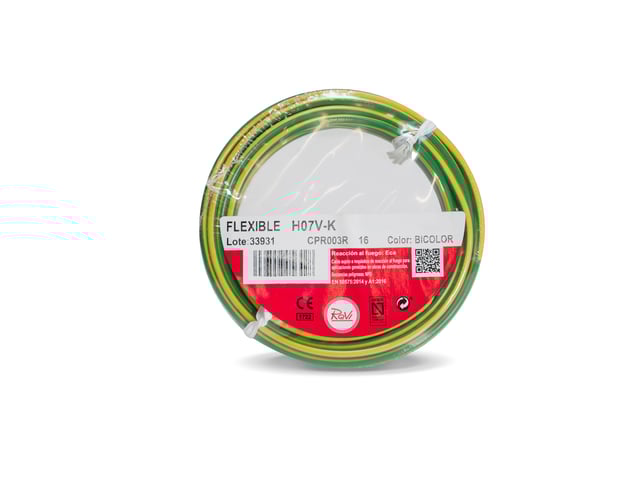 HILO FLEXIBLE H07V-K 2,5mm2 VERDE/AMARILLO 25M