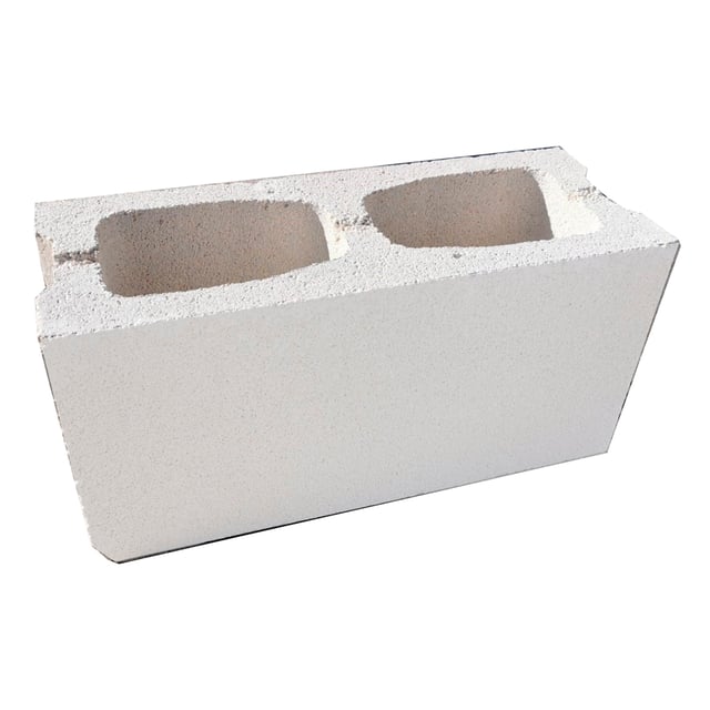 BLOQUE DE HORMIGÓN BLANCO 39X19X15 CM