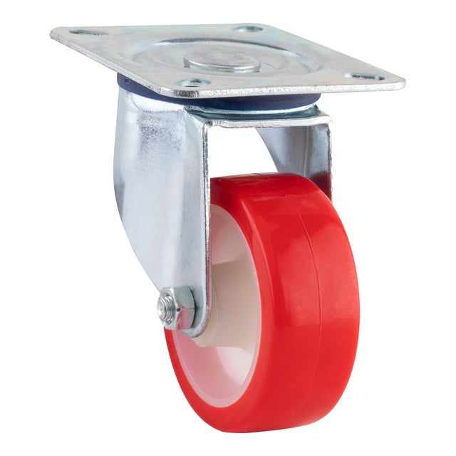 RUEDA 80MM POLIURETANO. HASTA 100KG. LLANTA ACERO