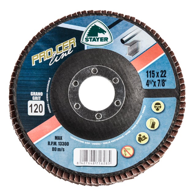 DISCO MIL HOJAS METAL 115MM GRANO 120 STAYER