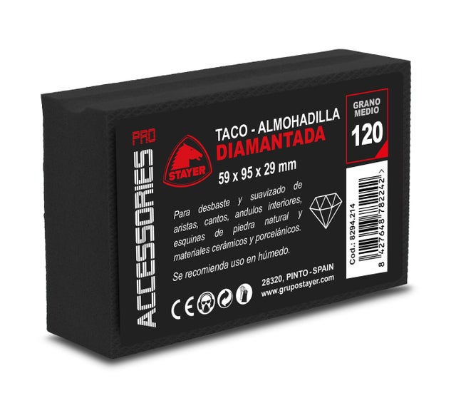 TACO DIAMANTADO PORCELANICO  GR120 STAYER