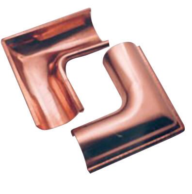 INGLETE EVACUACIÓN PLUVIALES METÁLICO ÁNGULO ESTAMPADO EXTERIOR ALUMINIO-COBRE