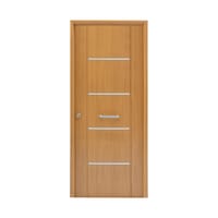 PUERTA ENTRADA RESIDENCIAL RECUBIERTA PVC ROBLE 80 CM DERECHA - 1