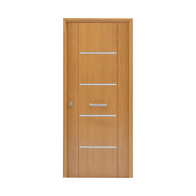 PUERTA ENTRADA RESIDENCIAL RECUBIERTA PVC ROBLE 80 CM DERECHA