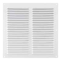 REJILLA DE VENTILACION CON MOSQUITERA SOBREPONER ALUMINIO BLANCO 25 X 25 CM. ESPESOR 0.8  MM - 1