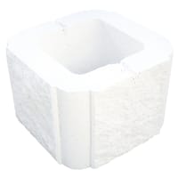 BLOQUE DE HORMIGÓN PILAR SPLIT BLANCO 30X30X19 CM - 1