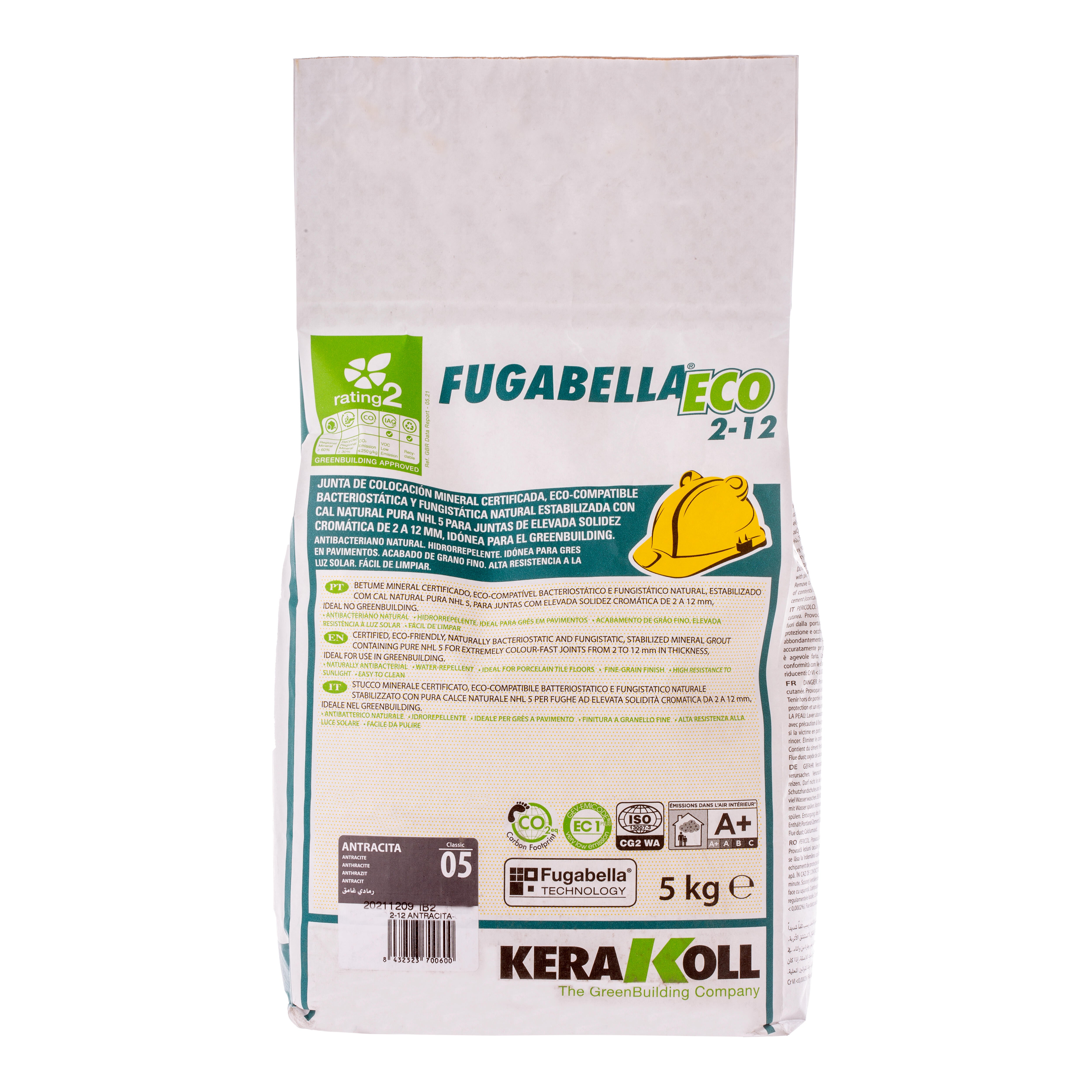 CEMENTO JUNTA ANCHA FUGABELLA KERAKOLL 5KG ANTRACITA - 2